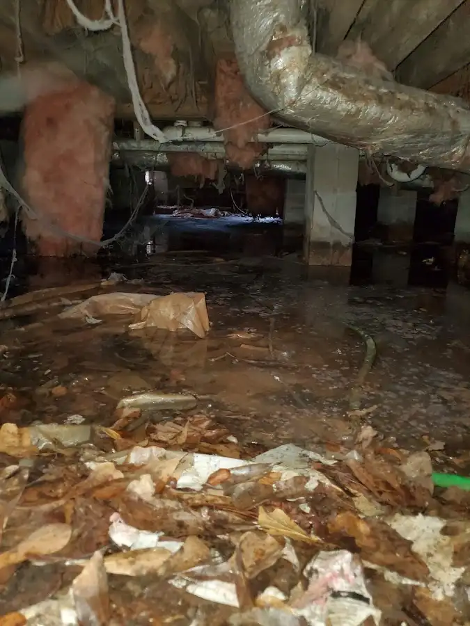 Crawl space flood assessment for Commercial Water Damage Restoration in Bixby
